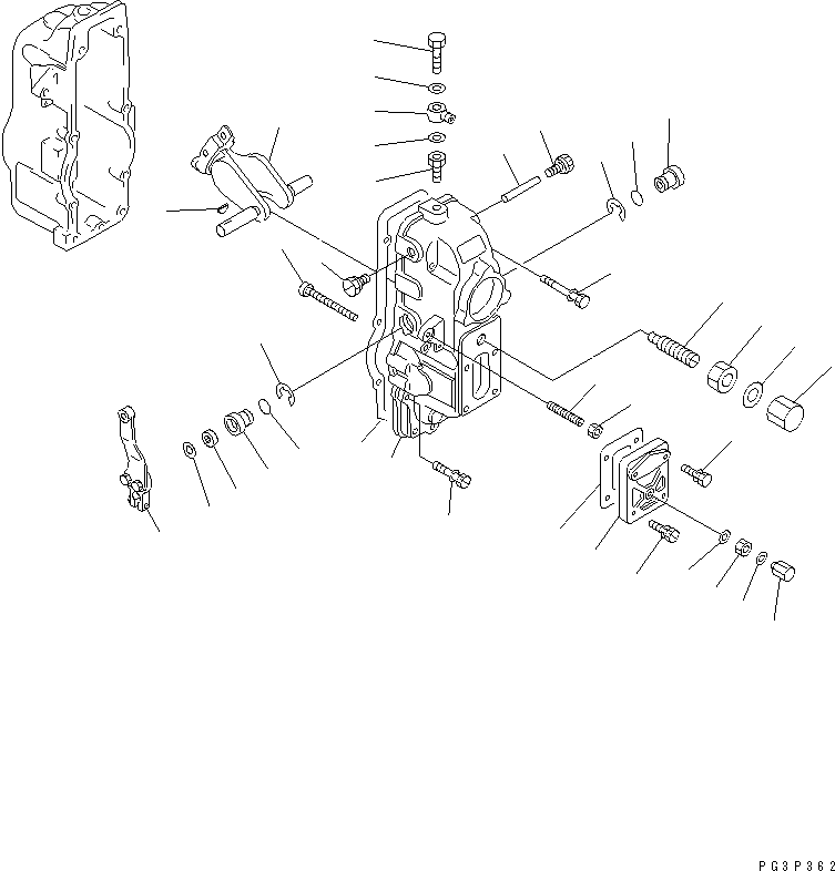 Komatsu parts book diagram for S6D155-4S S/N 52707-UP: FUEL INJECTION PUMP (GOVERNOR) (2/2)(#52707-53469)
