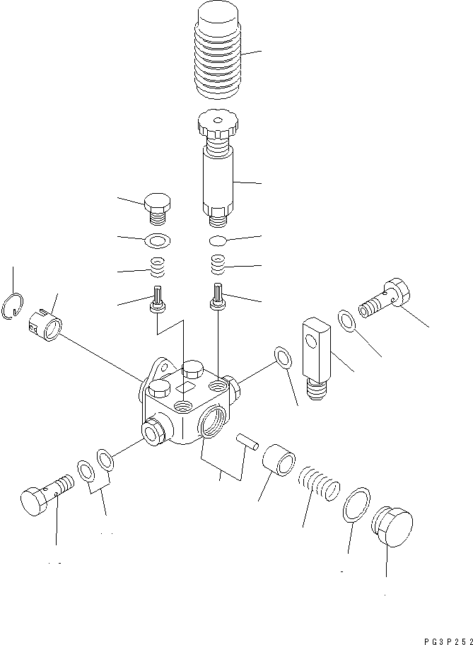 Komatsu parts book diagram for S6D155-4S S/N 52707-UP: FUEL INJECTION PUMP (FEED PUMP)(#53470-)