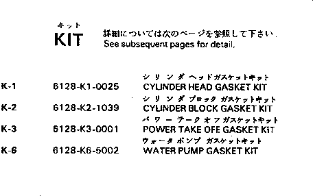 Komatsu parts book diagram for S6D155-4S S/N 52707-UP: GASKET KIT
