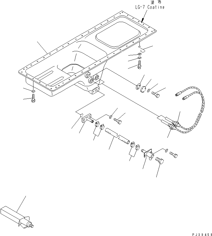 Komatsu parts book diagram for S6D170-1D-R S/N 10490-UP (-50cent. Spec.): OIL PAN