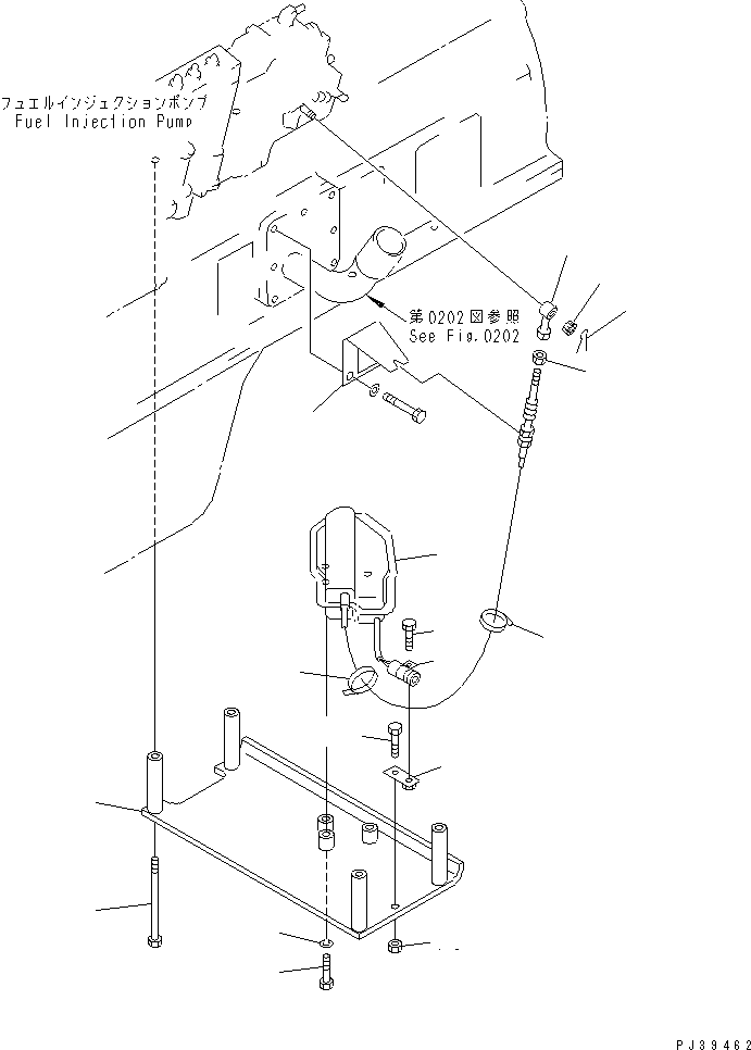 Komatsu parts book diagram for S6D170-1D-R S/N 10490-UP (-50cent. Spec.): ENGINE STOP MOTOR AND MOUNTING