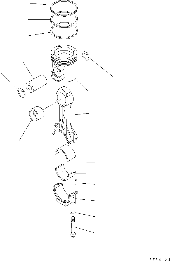 Komatsu parts book diagram for S6D170-1G-W S/N 14674-UP (For Canada / China / Chile / Russia): PISTON (FOR FCD PISTON)