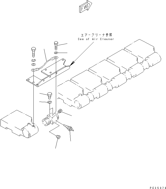 Komatsu parts book diagram for S6D170E-2A-6D S/N 17001-UP: WATER TEMPERATURE(#17353-)