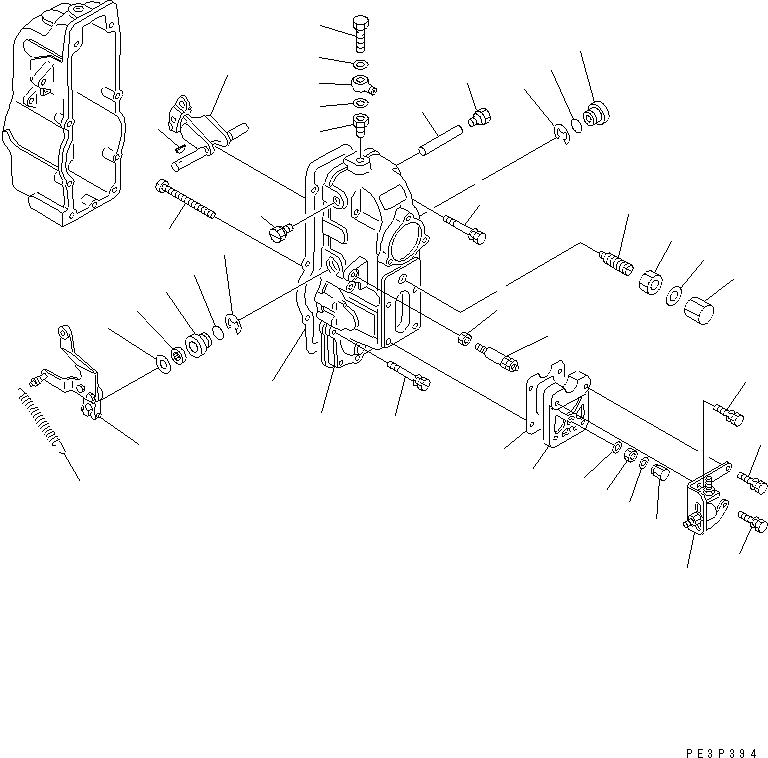 Komatsu parts book diagram for S6D170E-2A-6D S/N 17001-UP: FUEL INJECTION PUMP (GOVERNOR) (2/3) (EXTREME COLD TERRAIN SPEC.) (INNER PARTS)(#17358-)