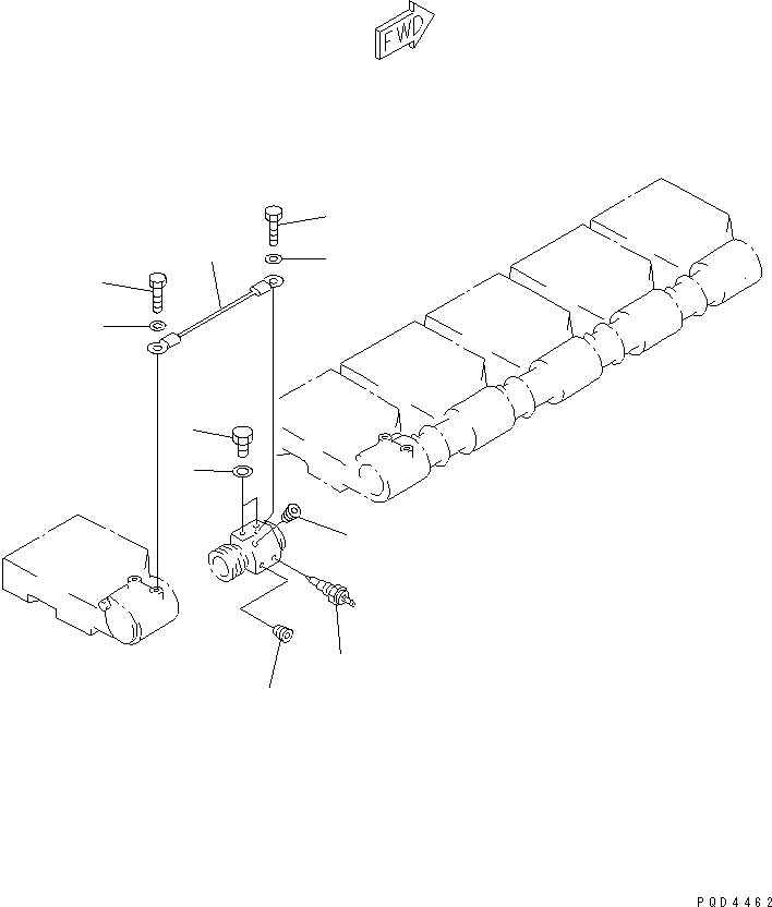 Komatsu parts book diagram for S6D170-1G-6A S/N 10001-UP: WATER TEMPERATURE SWITCH AND WIRING(#15667-)