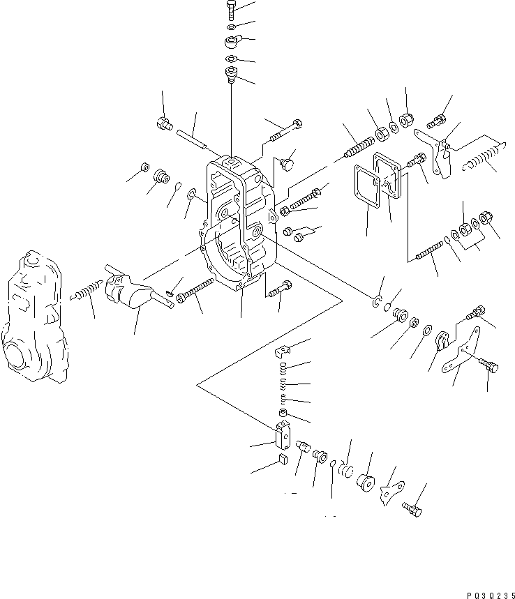 Komatsu parts book diagram for S6D170-1G-6A S/N 10001-UP: FUEL INJECTION PUMP (GOVERNOR) (2/2) (INNER PARTS)(#15707-)