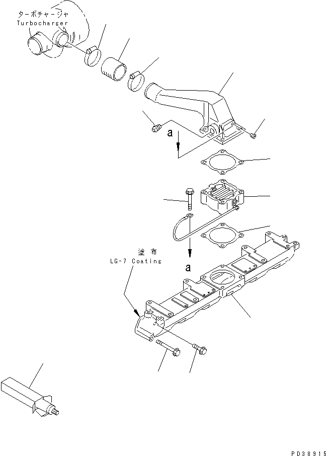Komatsu parts book diagram for S6D95L-1MM-C S/N 106426-UP: AIR INTAKE(#111868-117288)