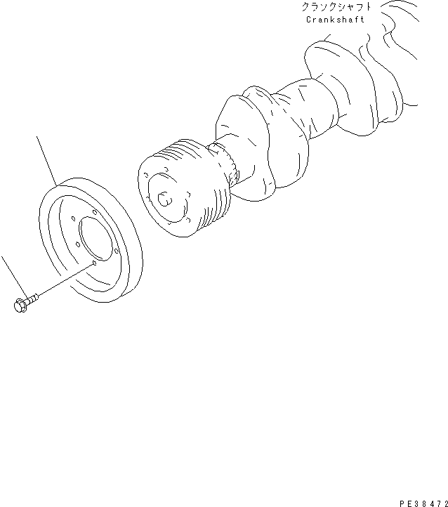 Komatsu parts book diagram for S6D95L-1MM-C S/N 106426-UP: DAMPER