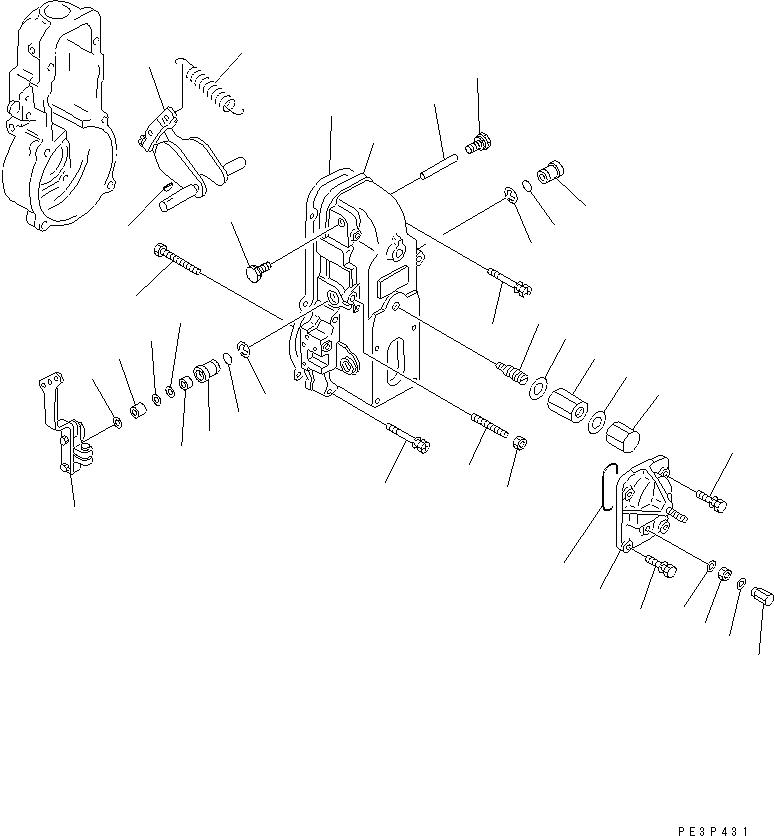 Komatsu parts book diagram for S6D95L-1MM-C S/N 106426-UP: FUEL INJECTION PUMP (GOVERNOR) (2/2) (INNER PARTS)