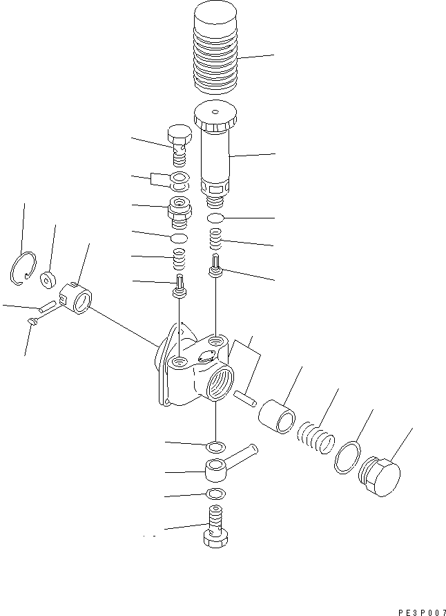 Komatsu parts book diagram for S6D95L-1MM-C S/N 106426-UP: FUEL INJECTION PUMP (FEED PUMP) (INNER PARTS)