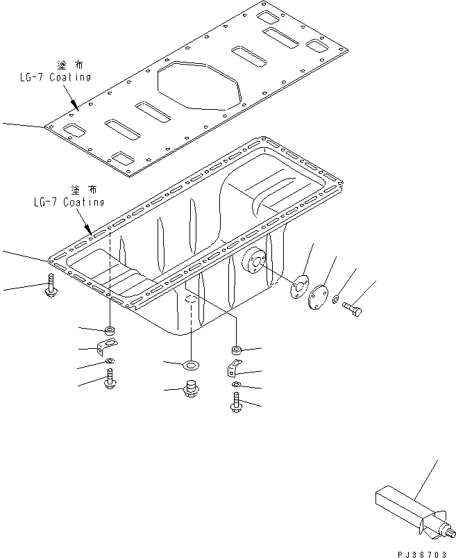 Engines Komatsu / S6D95L-1U-C S/N 35360-UP(s6d95l3c) / OIL PAN(060030 : 0212)