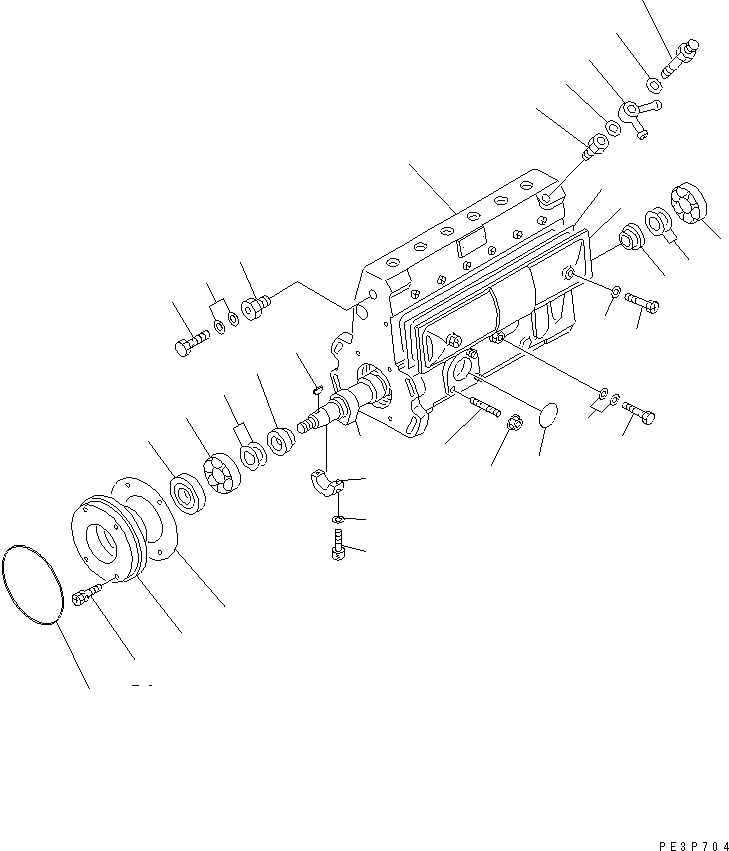 Komatsu parts book diagram for S6D95L-1KK-0 S/N 35360-UP: FUEL INJECTION PUMP (PUMP) (1/2)(#60958-)