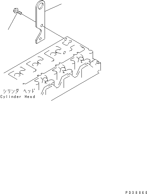 Komatsu parts book diagram for S6D95L-1NN S/N 106426-UP: REAR HANGER