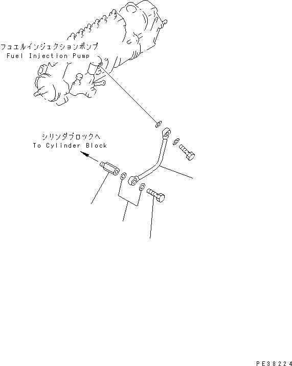 Komatsu parts book diagram for S6D95L-1NN S/N 106426-UP: FUEL INJECTION PUMP LUBRICATOR