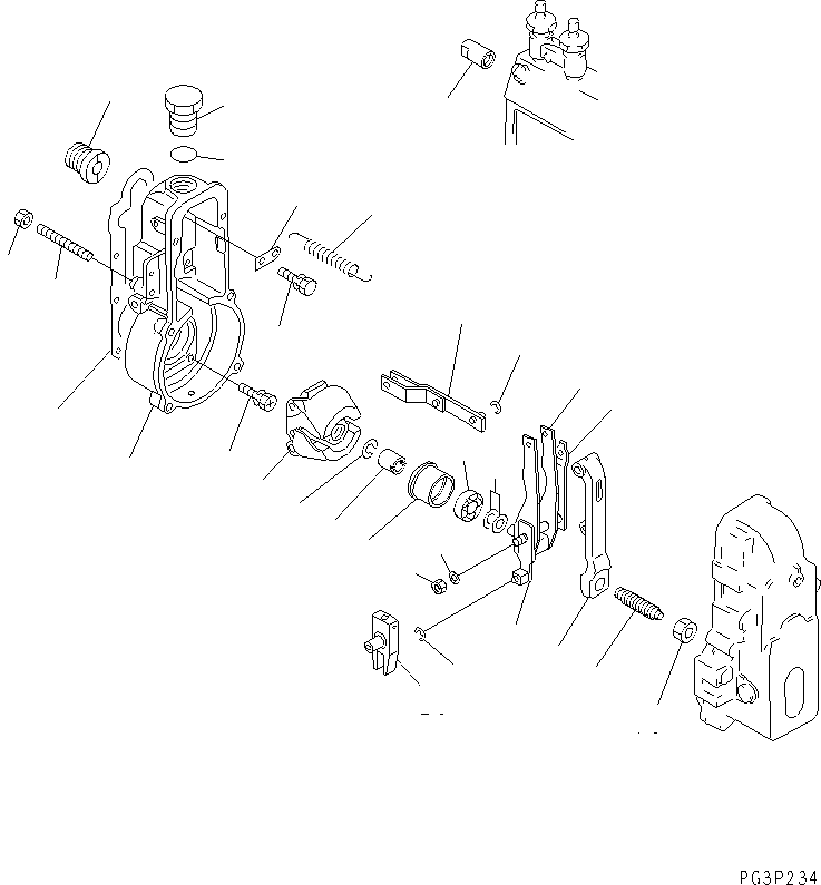 Komatsu parts book diagram for S6D95L-1F S/N 23413-UP: FUEL INJECTION PUMP (GOVERNOR) (1/2)