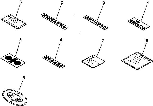 Komatsu parts book diagram for S6D95L-1F S/N 23413-UP: MARKS AND PLATES