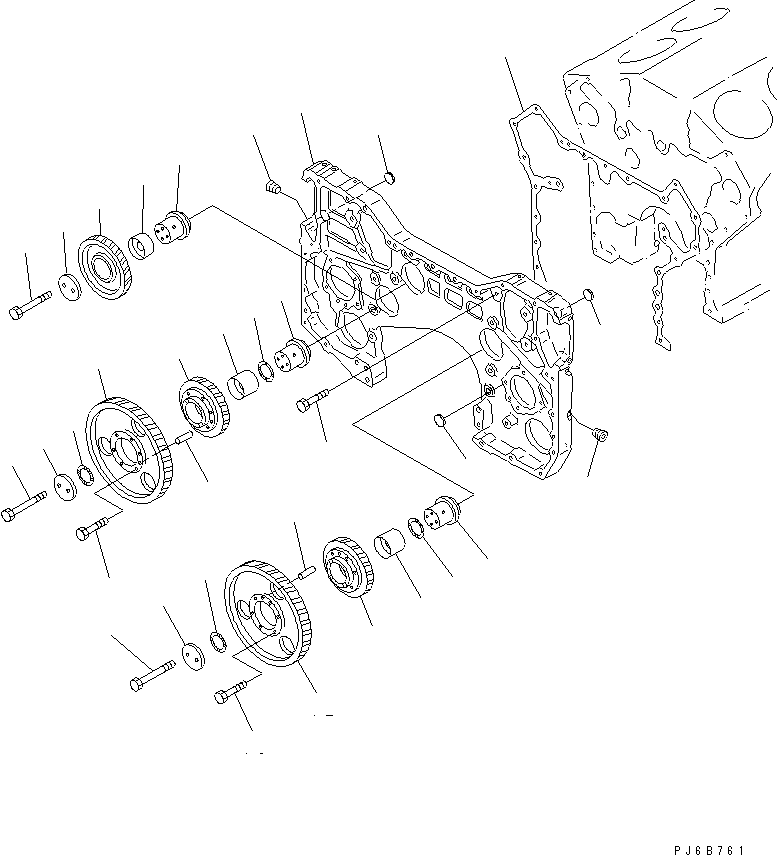 Engines Komatsu / SA12V140-1C S/N 10034-UP (ELECTRICAL GOVERNOR)(sa12v12c) / GEAR CASE AND GEAR (ELECTRICAL GOVERNOR SPEC.)(#11024-)(060080 : 0217A)