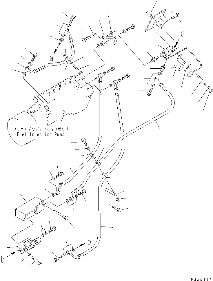 Engines Komatsu / SA12V140-1C S/N 10034-UP (ELECTRICAL GOVERNOR)(sa12v12c) / FUEL PIPING (1/2) (L.H. BANK) (ELECTRICAL GOVERNOR SPEC.)(#10034-10046)(120070 : 0422)