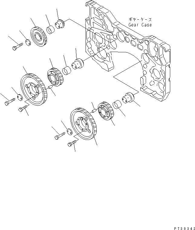 Komatsu parts book diagram for SA12V140-1M S/N 10517-UP: IDLER GEAR
