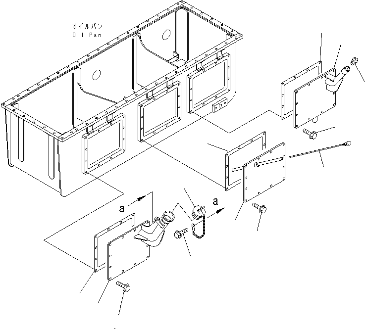 Komatsu parts book diagram for SA12V140-1M S/N 10517-UP: OIL GAUGE (FOR STEEL OIL PAN)