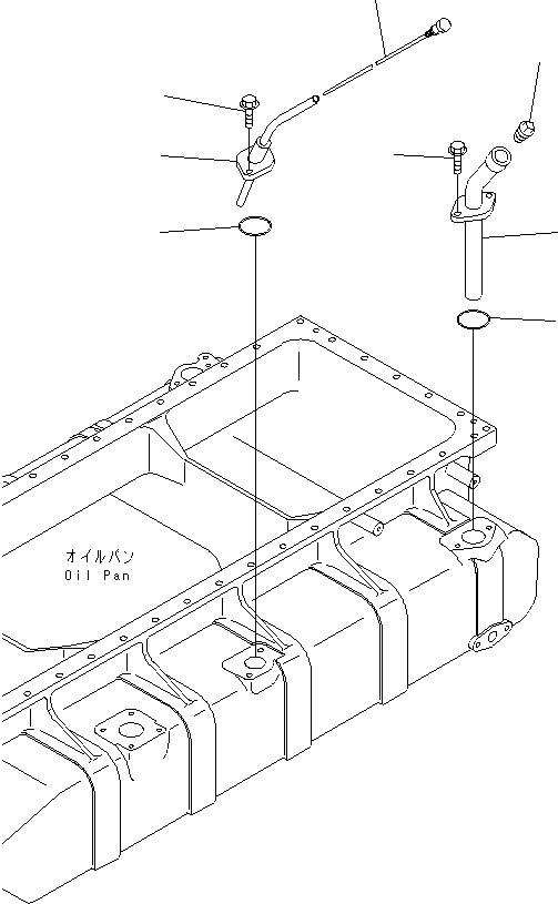 Komatsu parts book diagram for SA12V140-1M S/N 10517-UP: OIL GAUGE (FOR ALUMINIUM OIL PAN)