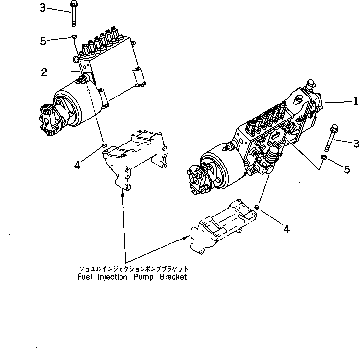 Komatsu parts book diagram for SA12V140-1M S/N 10517-UP: FUEL INJECTION PUMP MOUNTING
