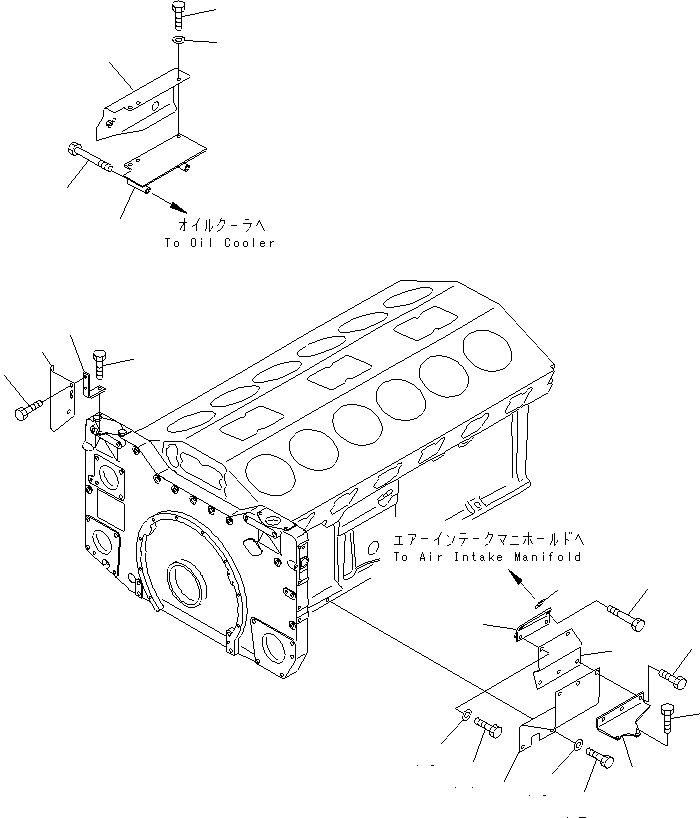 Komatsu parts book diagram for SA12V140-1M S/N 10517-UP: SAFETY GUARD