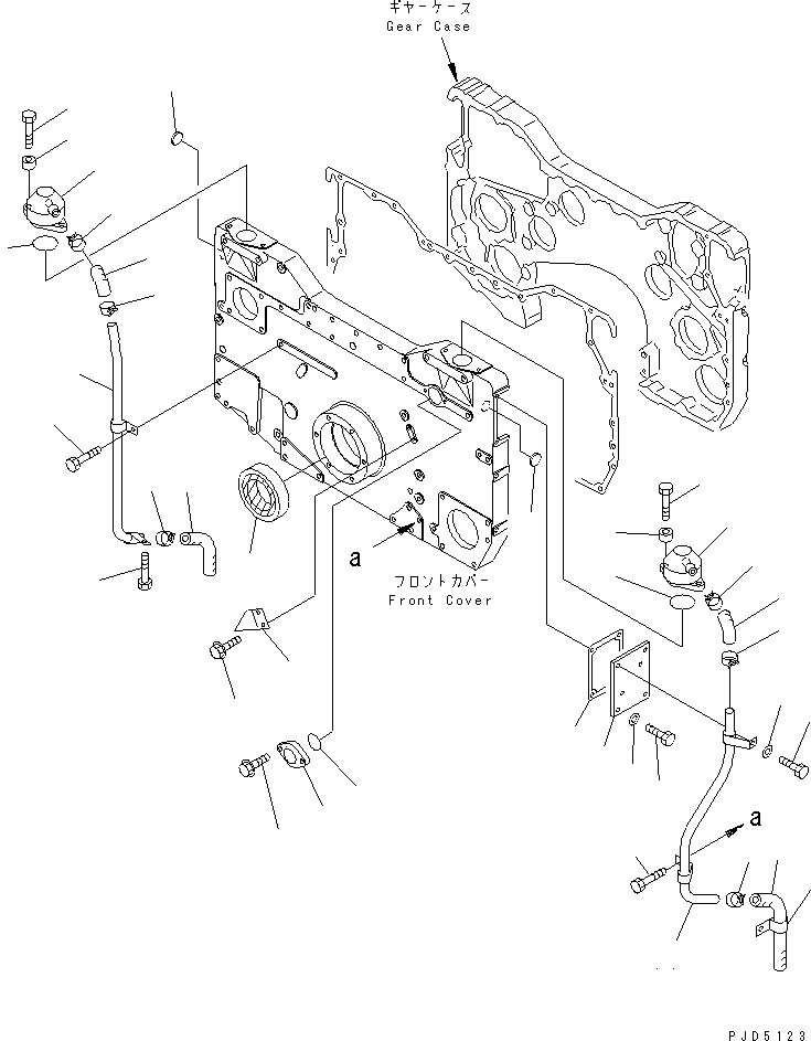 Engines Komatsu / SA12V140-1U-A S/N 10001-UP(sa12v1ic) / BREATHER AND FRONT SEAL (FOR ELECTRICAL GOVERNOR)(#11859-12743)(030690 : A2041-B7A6)