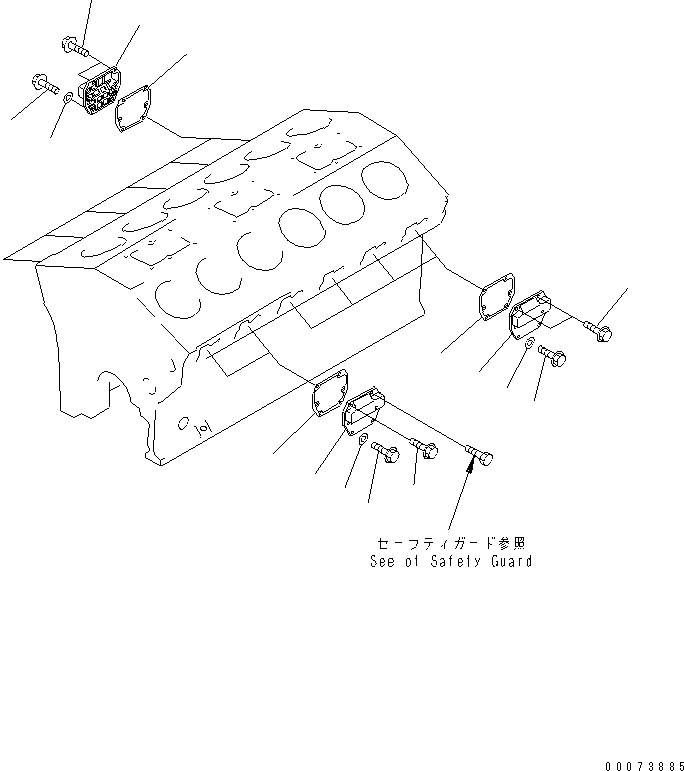 Engines Komatsu / SA12V140-1U-A S/N 10001-UP(sa12v1ic) / CAM FOLLOWER COVER(030770 : A2060-A7A1)