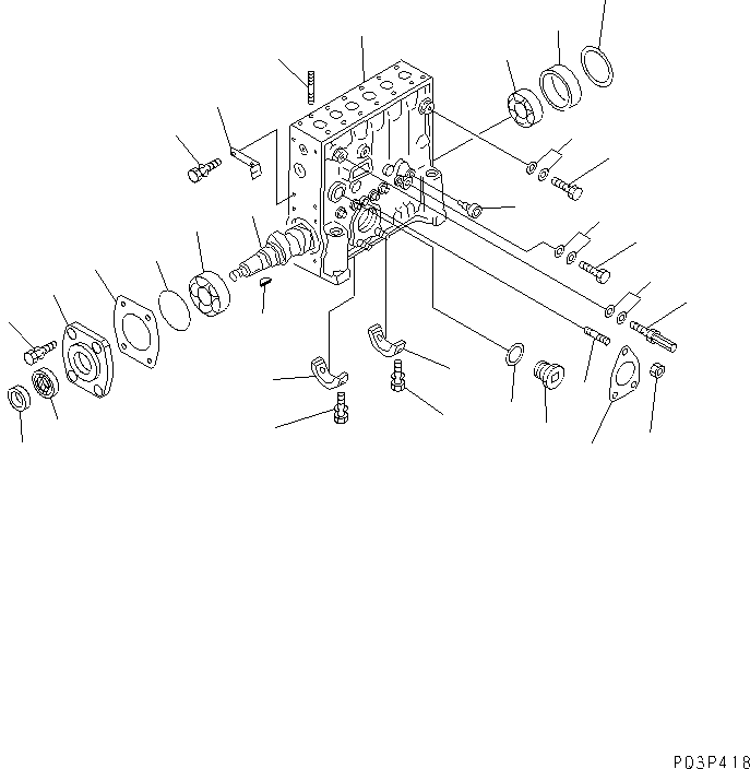 Engines Komatsu / SA12V140-1U-A S/N 10001-UP(sa12v1ic) / FUEL INJECTION PUMP (PUMP) (L.H.) (1/2) (FOR MECHANICAL GOVERNOR) (INNER PARTS)(#11755-)(031420 : A4010-B7D2)