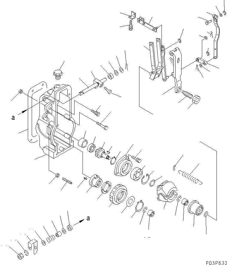 Engines Komatsu / SA12V140-1U-A S/N 10001-UP(sa12v1ic) / FUEL INJECTION PUMP (GOVERNOR) (L.H.) (1/2) (FOR MECHANICAL GOVERNOR) (INNER PARTS)(#11755-)(031480 : A4010-D7D2)