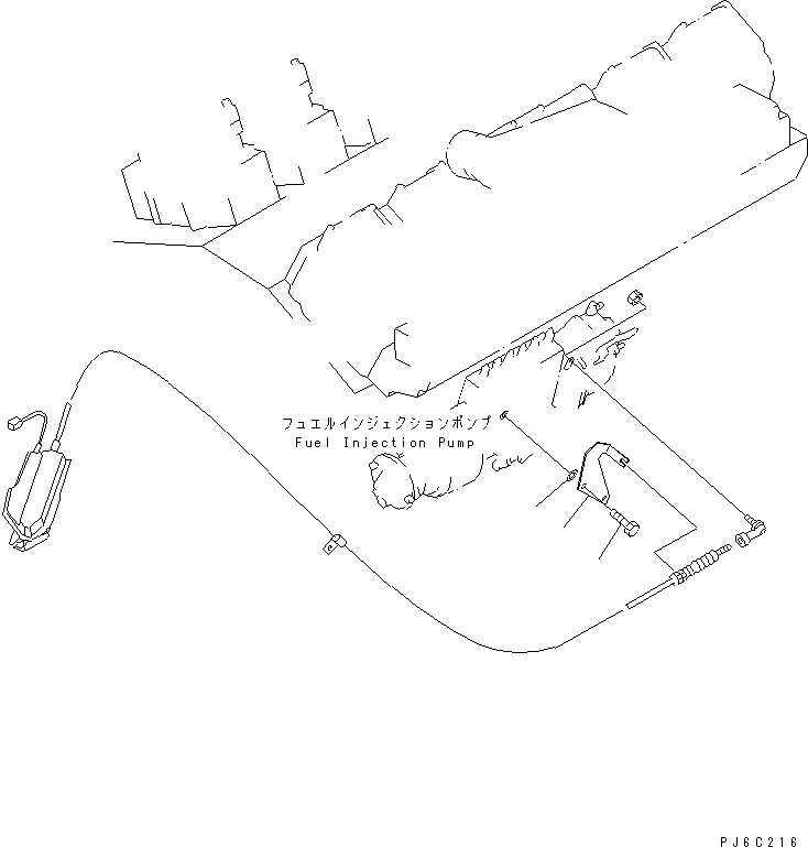 Engines Komatsu / SA12V140-1U-A S/N 10001-UP(sa12v1ic) / STOP MOTOR AND LINKAGE (FOR MECHANICAL GOVERNOR)(#12364-)(032080 : A4510-A7B4)