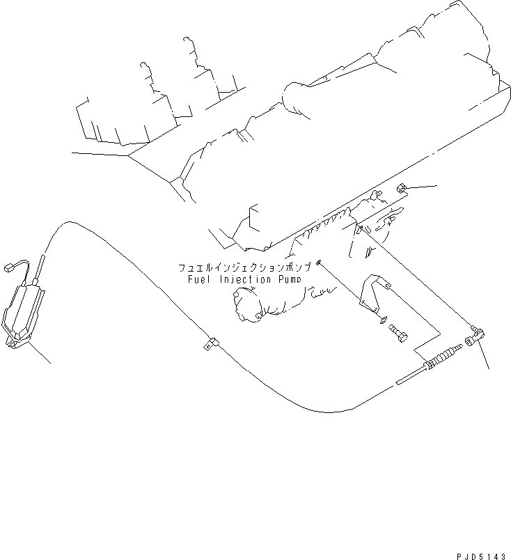 Engines Komatsu / SA12V140-1U-A S/N 10001-UP(sa12v1ic) / STOP MOTOR AND LINKAGE (FOR MECHANICAL GOVERNOR)(#12364-)(032760 : B9999-A7A6)