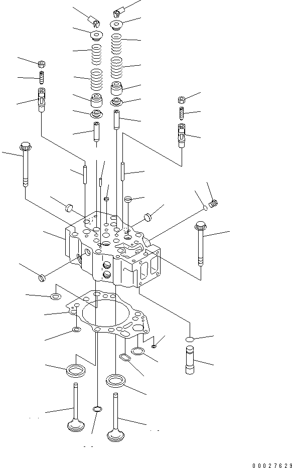 Engines Komatsu / SA12V140-1Q-A S/N 10001-UP(sa12v1jc) / CYLINDER HEAD(#11883-)(030040 : A1010-A7B1)