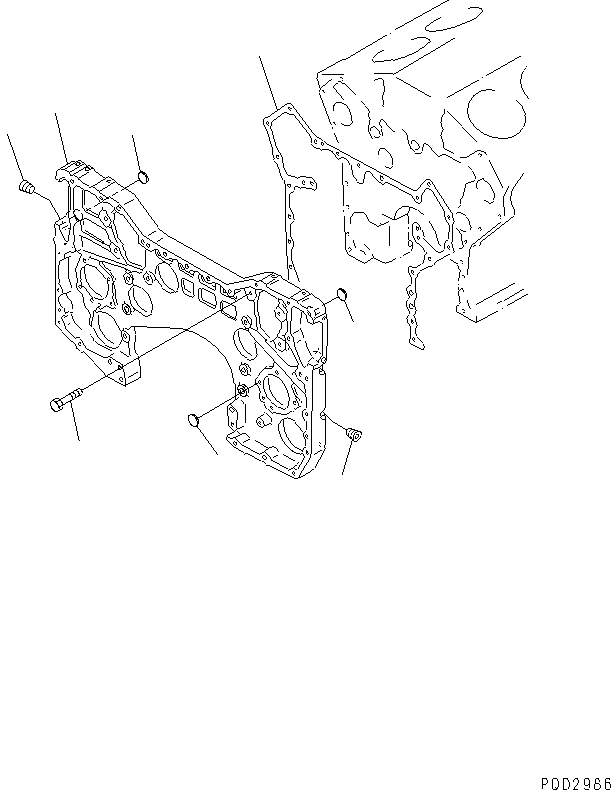 Engines Komatsu / SA12V140-1Q-A S/N 10001-UP(sa12v1jc) / GEAR CASE (FOR ELECTRICAL GOVERNOR)(#11859-12743)(030460 : A2041-A7A6)