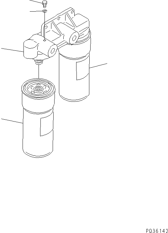 Engines Komatsu / SA12V140-1Q-A S/N 10001-UP(sa12v1jc) / FUEL FILTER (FOR ELECTRICAL GOVERNOR)(#10034-)(031090 : A4110-A7A7)