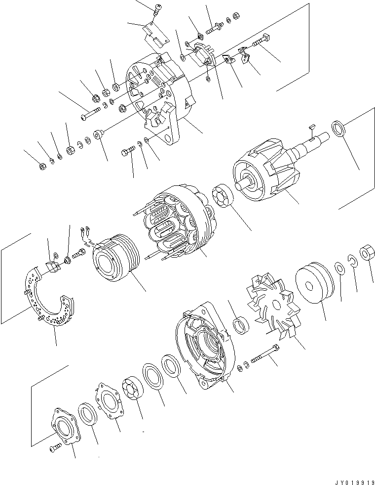 Engines Komatsu / SA12V140-1Q-A S/N 10001-UP(sa12v1jc) / ALTERNATOR (90A) (INNER PARTS)(#16777-)(031440 : A6010-B7A5B)