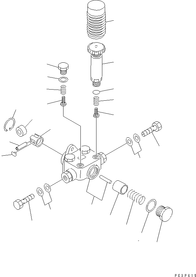 Komatsu parts book diagram for SA12V140-1E-A S/N 10001-UP: FUEL INJECTION PUMP (FEED PUMP) (L.H.) (INNER PARTS)(#10100-10297)