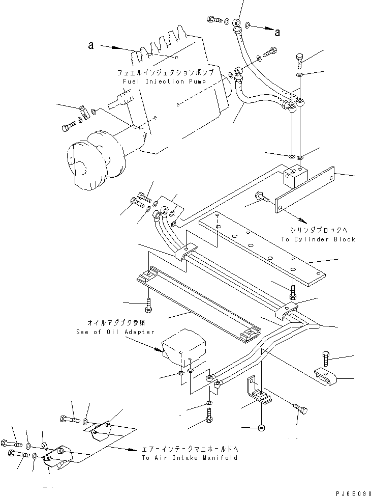 Komatsu parts book diagram for SA12V140-1E-A S/N 10001-UP: FUEL PIPING(#11109-)