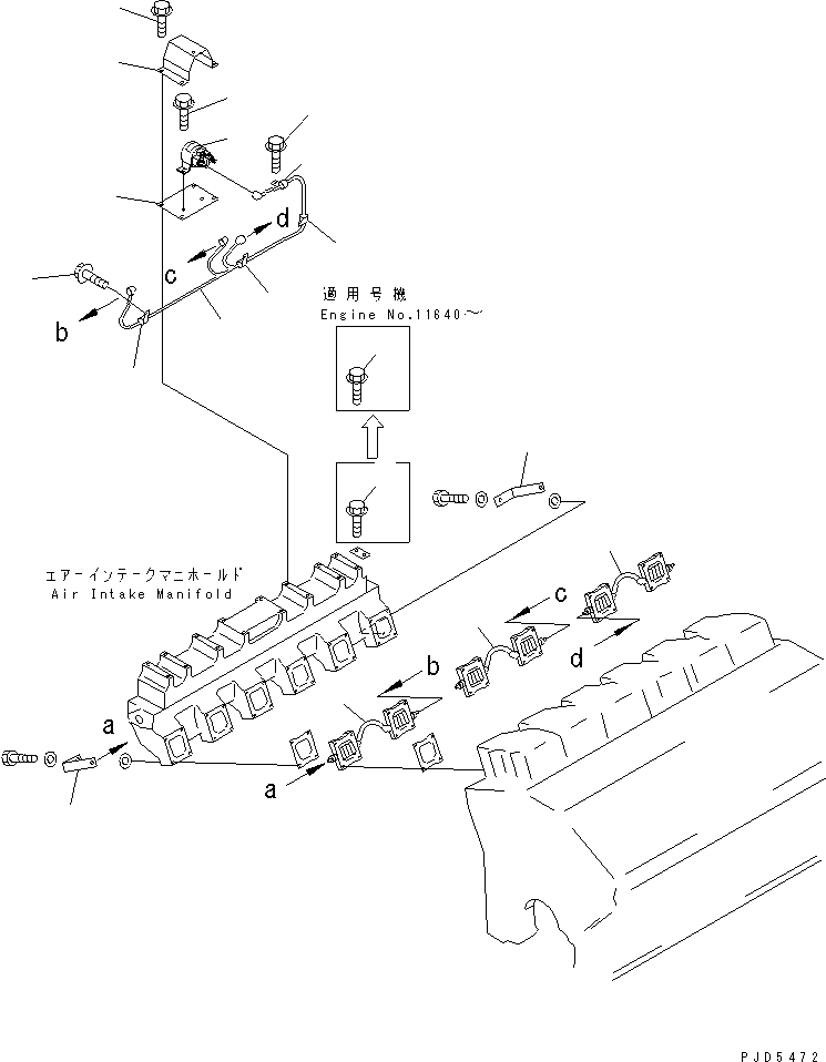 Komatsu parts book diagram for SA12V140-1R-A S/N 10001-UP: HEATER SWITCH (2/2) (R.H. BANK)