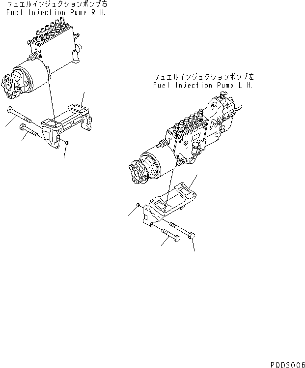 Komatsu parts book diagram for SA12V140-1R-A S/N 10001-UP: FUEL INJECTION PUMP BRACKET(#10001-12669)
