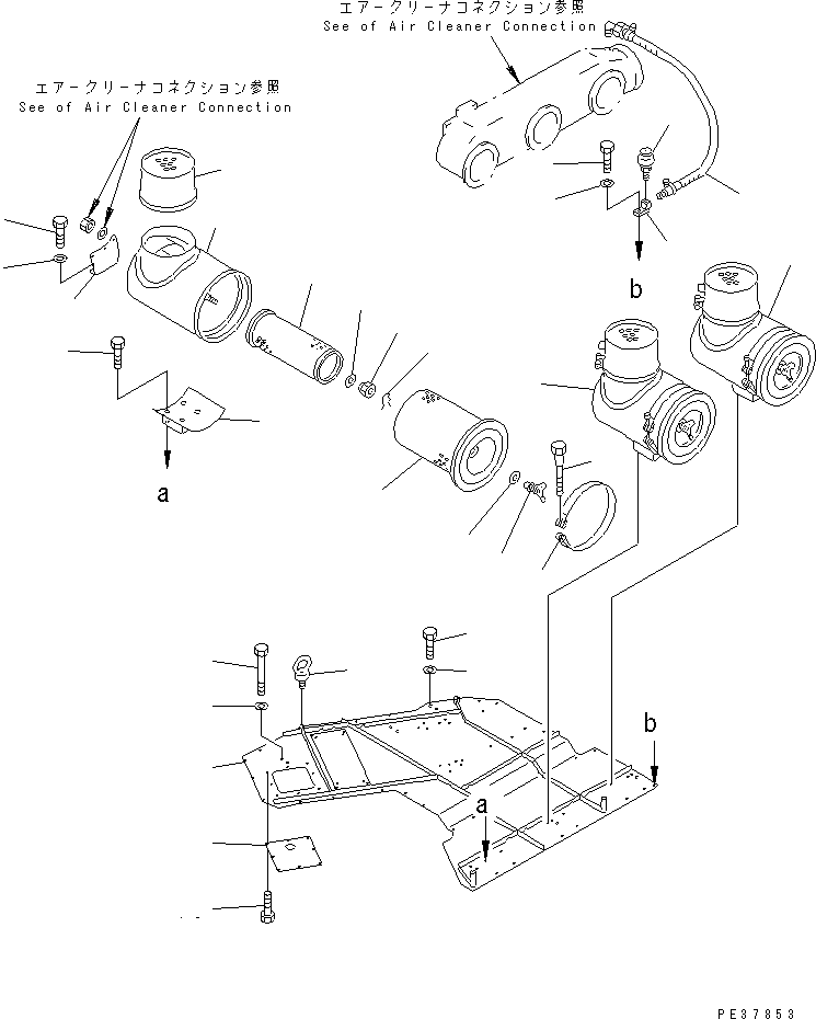 Engines Komatsu / SA12V170-1D-EA S/N 10001-UP(sa12v1rc) / AIR CLEANER(#10024-10180)(030180 : A1410-A8A1)