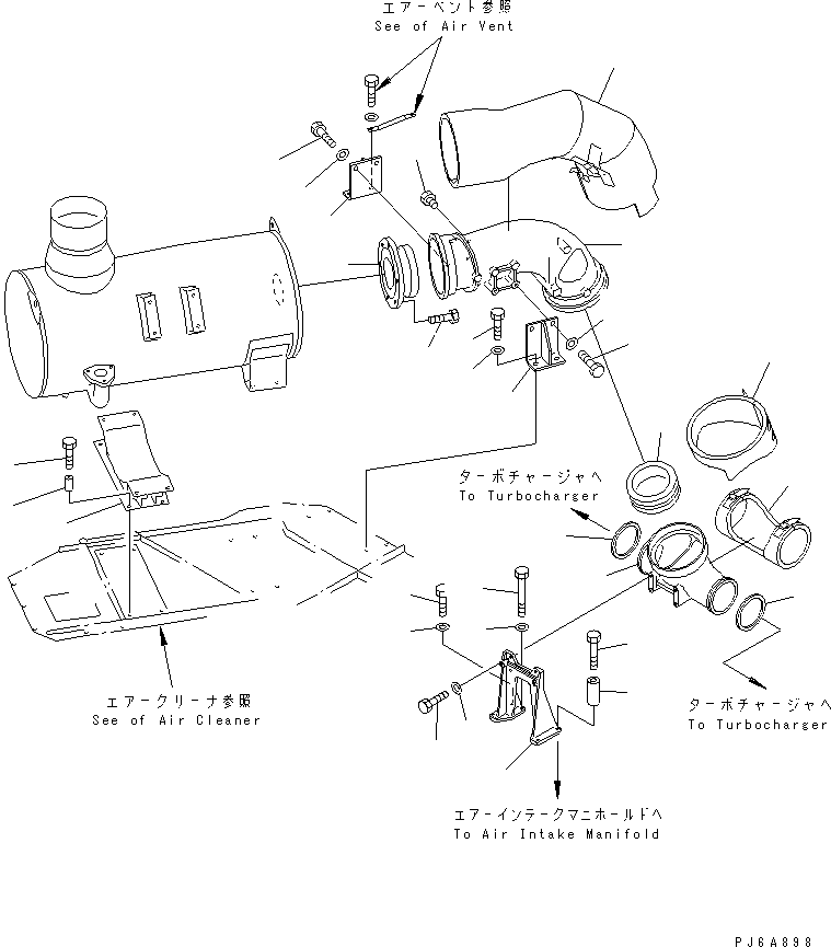 Engines Komatsu / SA12V170-1D-EA S/N 10001-UP(sa12v1rc) / MUFFLER MOUNTING(#10181-10192)(030480 : A1610-A8A2)