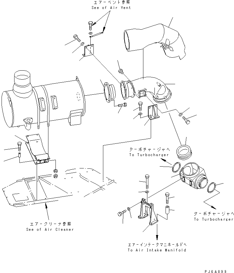 Engines Komatsu / SA12V170-1D-EA S/N 10001-UP(sa12v1rc) / MUFFLER MOUNTING(#10193-)(030490 : A1610-A8A2A)