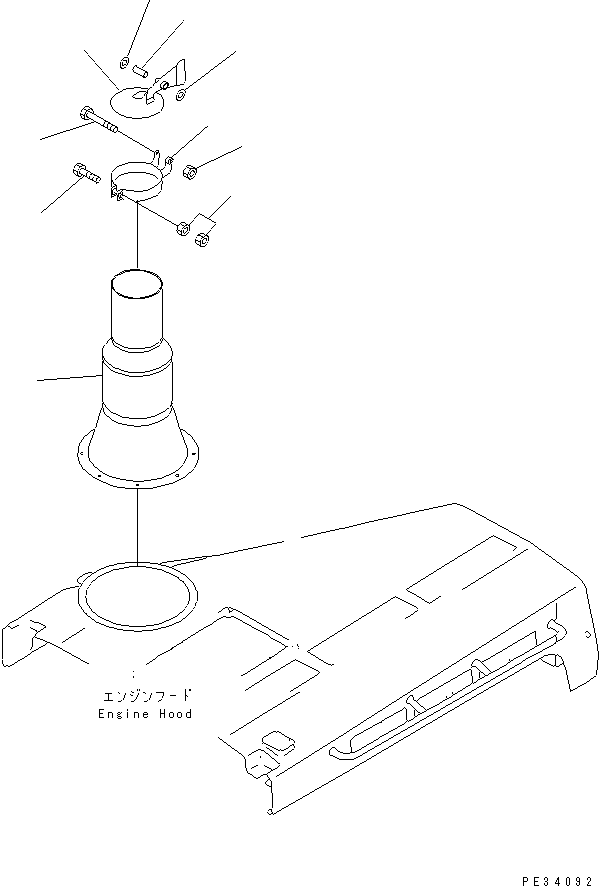 Engines Komatsu / SA12V170-1D-EA S/N 10001-UP(sa12v1rc) / EXHAUST PIPE(#10181-)(031670 : B9999-A8A5)
