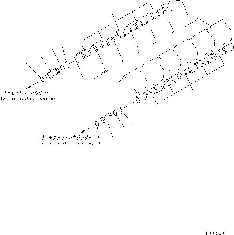 Engines Komatsu / SA12V170-1D-EA S/N 10001-UP(sa12v1rc) / WATER MANIFOLD(#10024-)(030560 : A1710-A8A1)