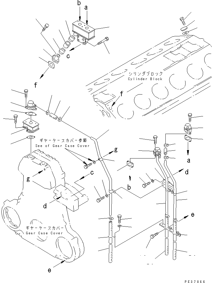 Engines Komatsu / SA12V170-1D-EA S/N 10001-UP(sa12v1rc) / BREATHER AND PIPING(#10024-10096)(030780 : A2060-A8A1)