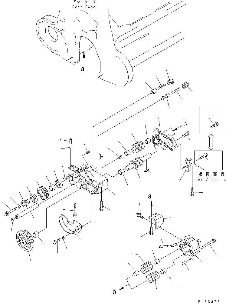Engines Komatsu / SA12V170-1D-EA S/N 10001-UP(sa12v1rc) / OIL PUMP(#10205-)(030990 : A3010-B8A1A)