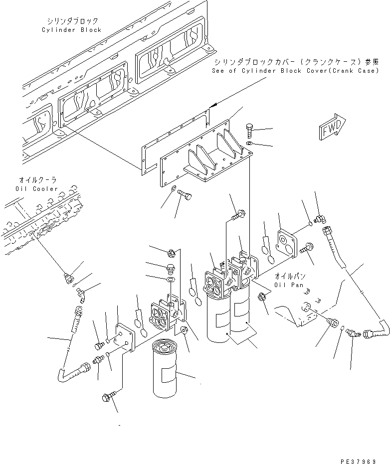 Engines Komatsu / SA12V170-1D-EA S/N 10001-UP(sa12v1rc) / BYPASS FILTER(#10024-10164)(031050 : A3130-A8A1)