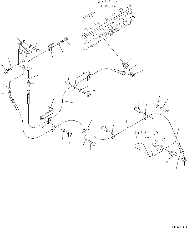 Engines Komatsu / SA12V170-1D-EA S/N 10001-UP(sa12v1rc) / BYPASS FILTER PIPING(#10181-10192)(031070 : A3130-A8A6)